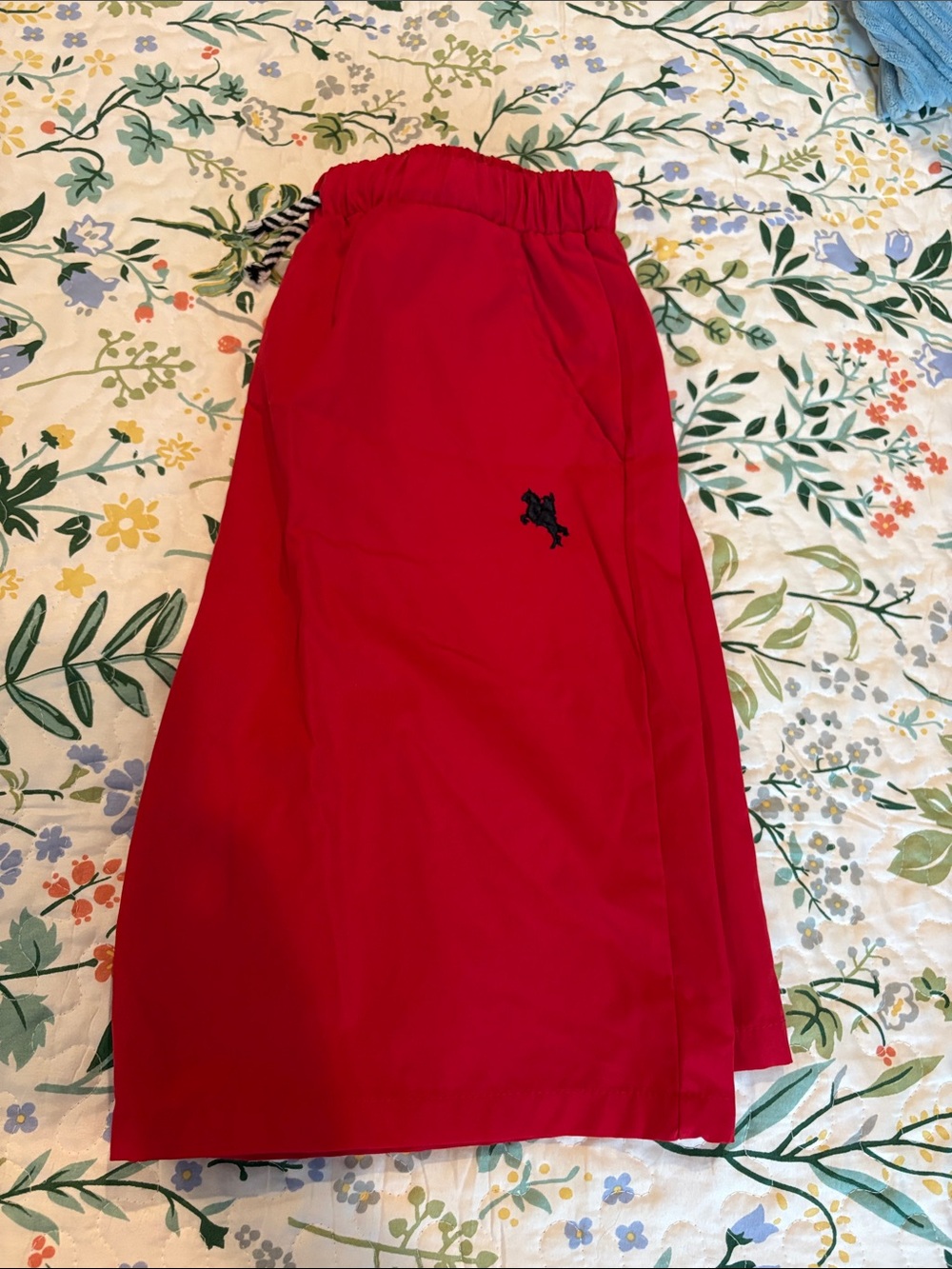 Red Kids Shorts with Elastic Waistband